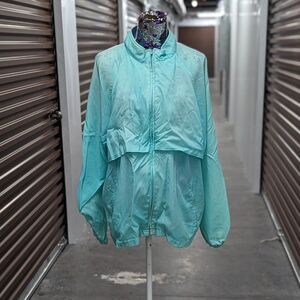 Vintage Izod Light Blue nylon windbreaker‎ #003
